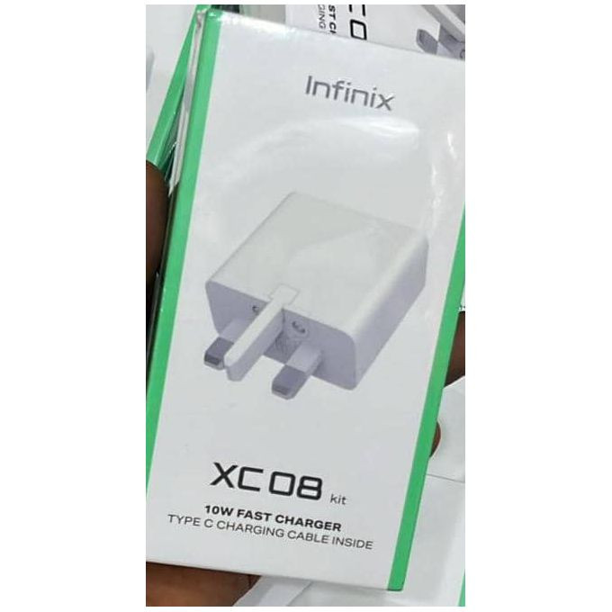 Infinix Charger 10W XCO8 + TypeC Cable Fast Charger