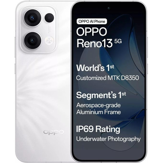 Brand New Oppo Reno 13 5G - 6.59" (128GB/8GB) Dual SIM, Fingerprint, 5600mAh - White