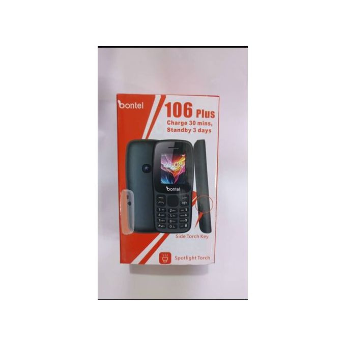 Brand New Bontel Fast Charge 106PLUS Magic VoiceFm, Dual SIM, Black