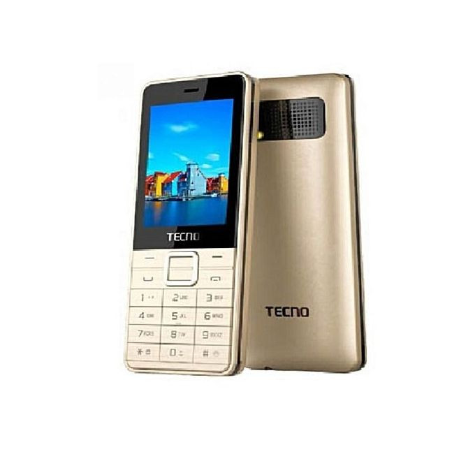 Brand New Tecno T402, 2.4Inches,Java, Tripple Sim, GSM, Opera Mini, 0.08MP+0.08MP, 1500mAh, Champaign Gold...