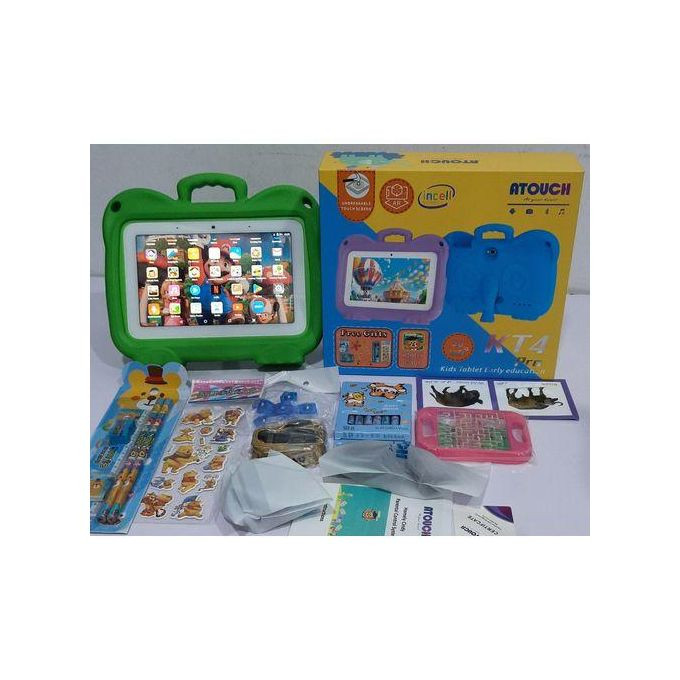 Brand New Atouch KT4 Kiddies Tablet With Unbreakable Touch Screen 8GB+256GB - Green