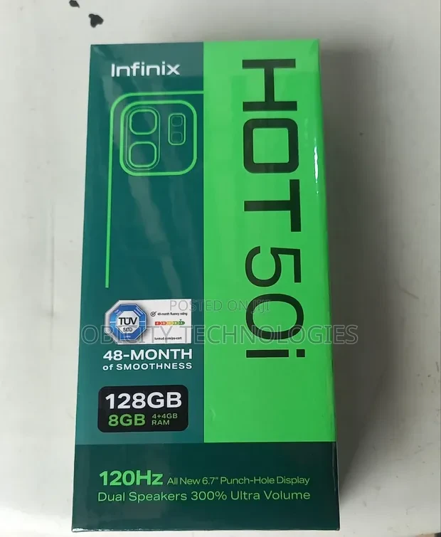 New infinix Hot 50i 128gb 8ram