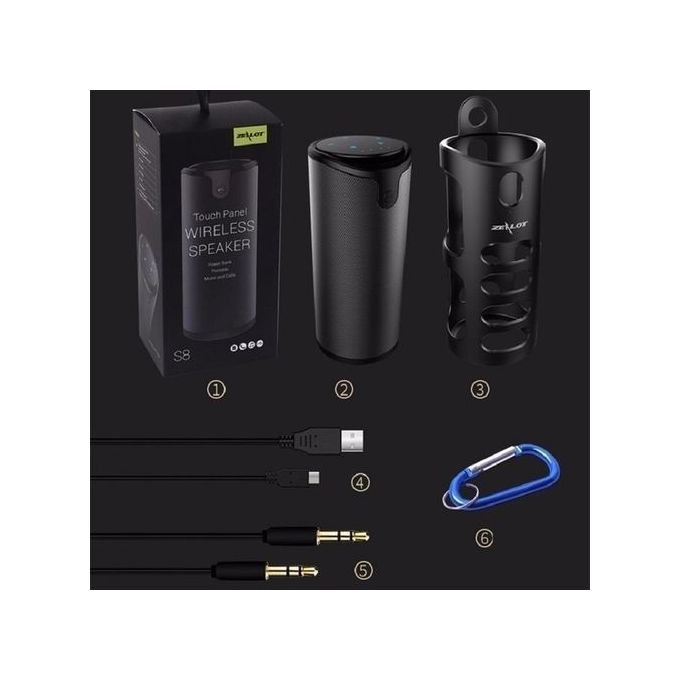 Brand New Zealot S8 3D HiFi Wireless Bluetooth Mini Speaker With Touch Control & Powerbank Function