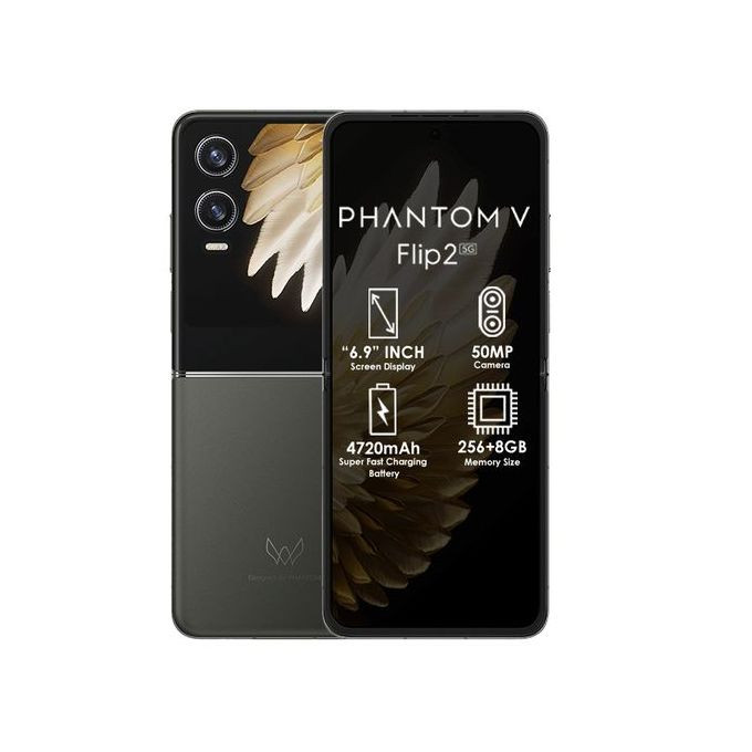 Brand New Tecno Phantom V Flip 2 AE11 6.9" 8GB/ 256GB Android 14 - Grey