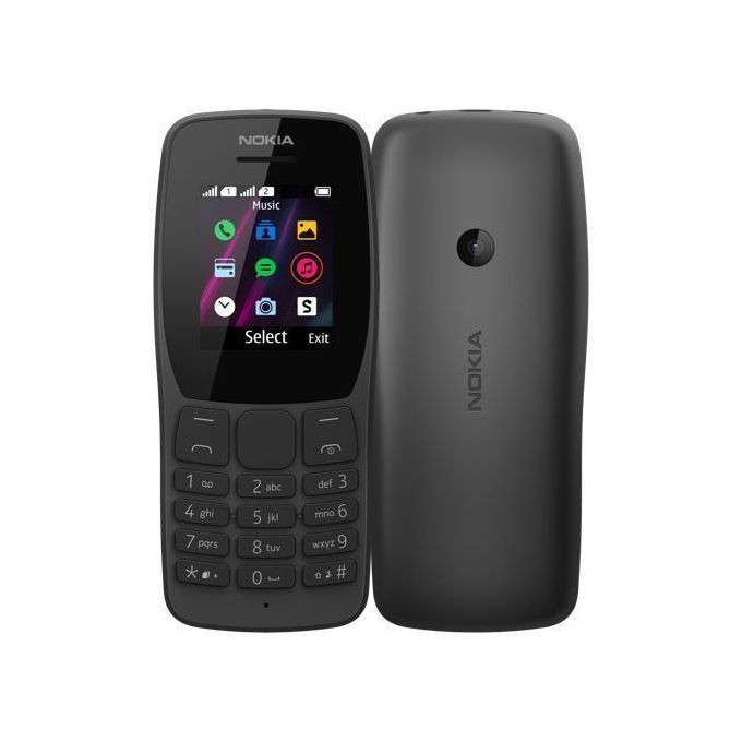 Brand New Nokia 110 1.77" Dual SIM, , FM Radio, Camera Phone - Black