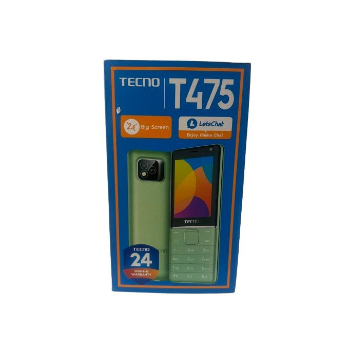 Brand New Tecno T475, 2.8" Big Screen, 1900mAh Long Standby, Stylish Slim Design, Fm Loud Speaker, Dual Sim, Facebook,