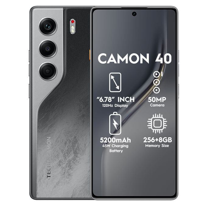 Brand New Tecno CAMON 40 6.78" 8GB RAM/256GB ROM Android 15