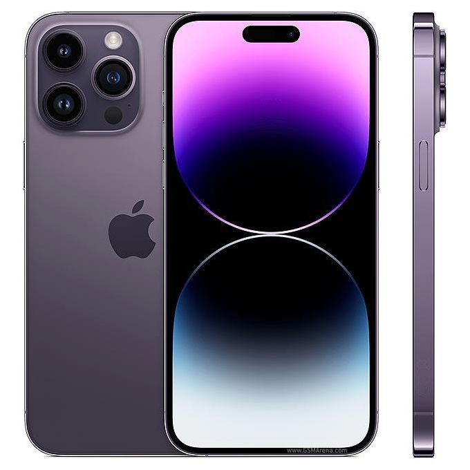 UK Used 14 Pro Max 6.7" - 256GB ROM - 6GB RAM - iOS 16 - Nano Sim - Deep Purple