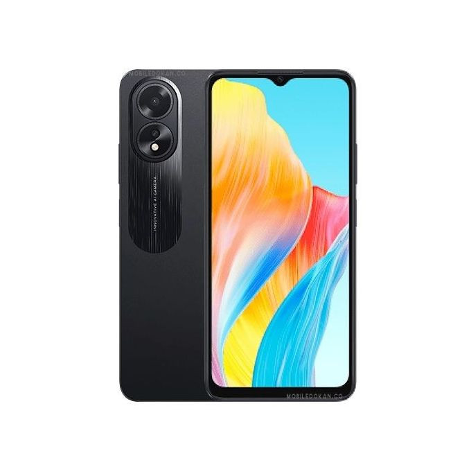 Brand New Oppo A18 - 6.56",4GB/128GB,8+2MP,4G,5000mAh - Black